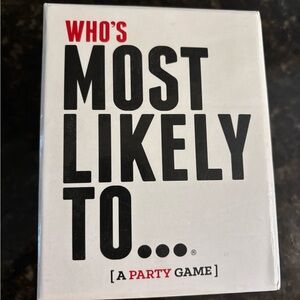 Who's Most Likely To Party Game - Black and White